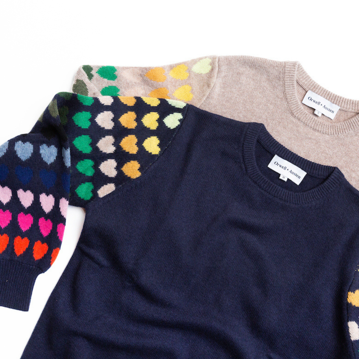 Rainbow Heart Sleeve Sweater