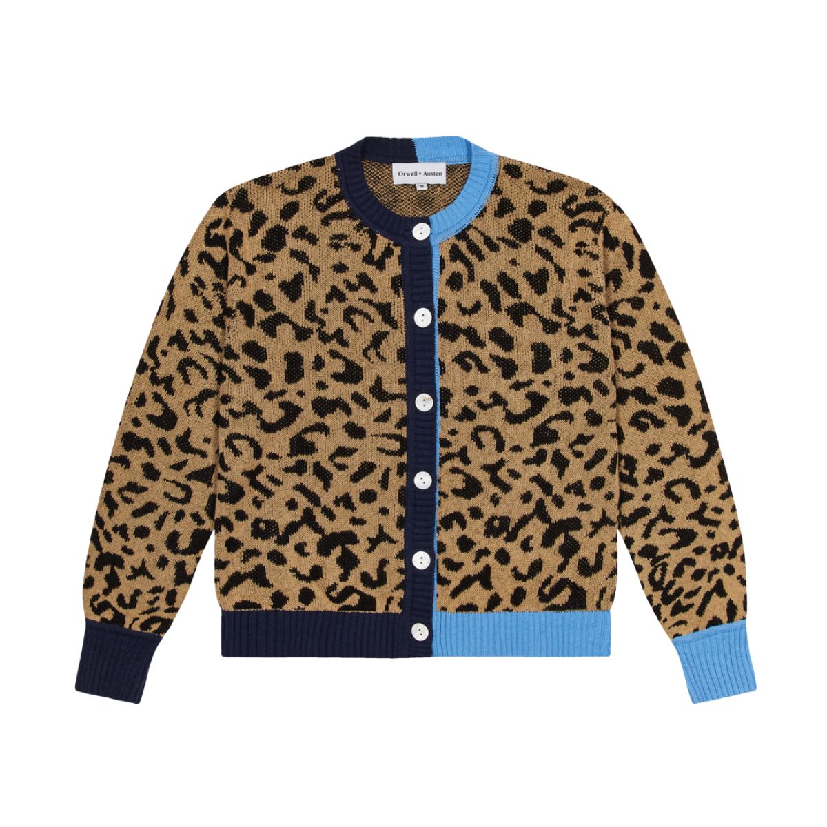 Leopard Print Cotton Cardigan