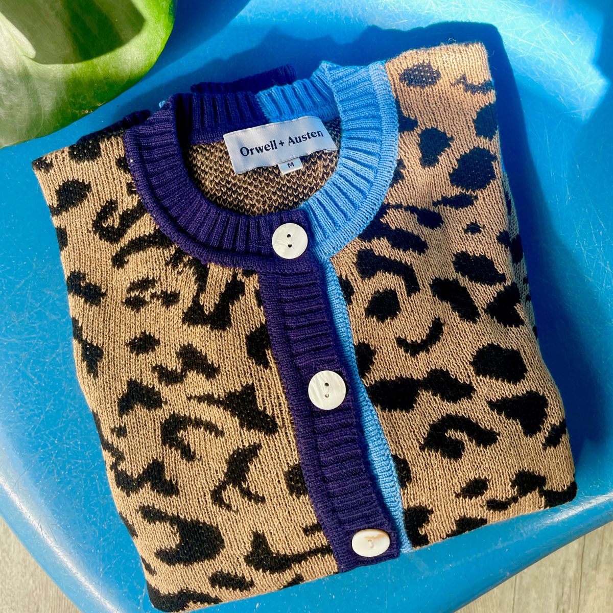 Leopard Print Cotton Cardigan
