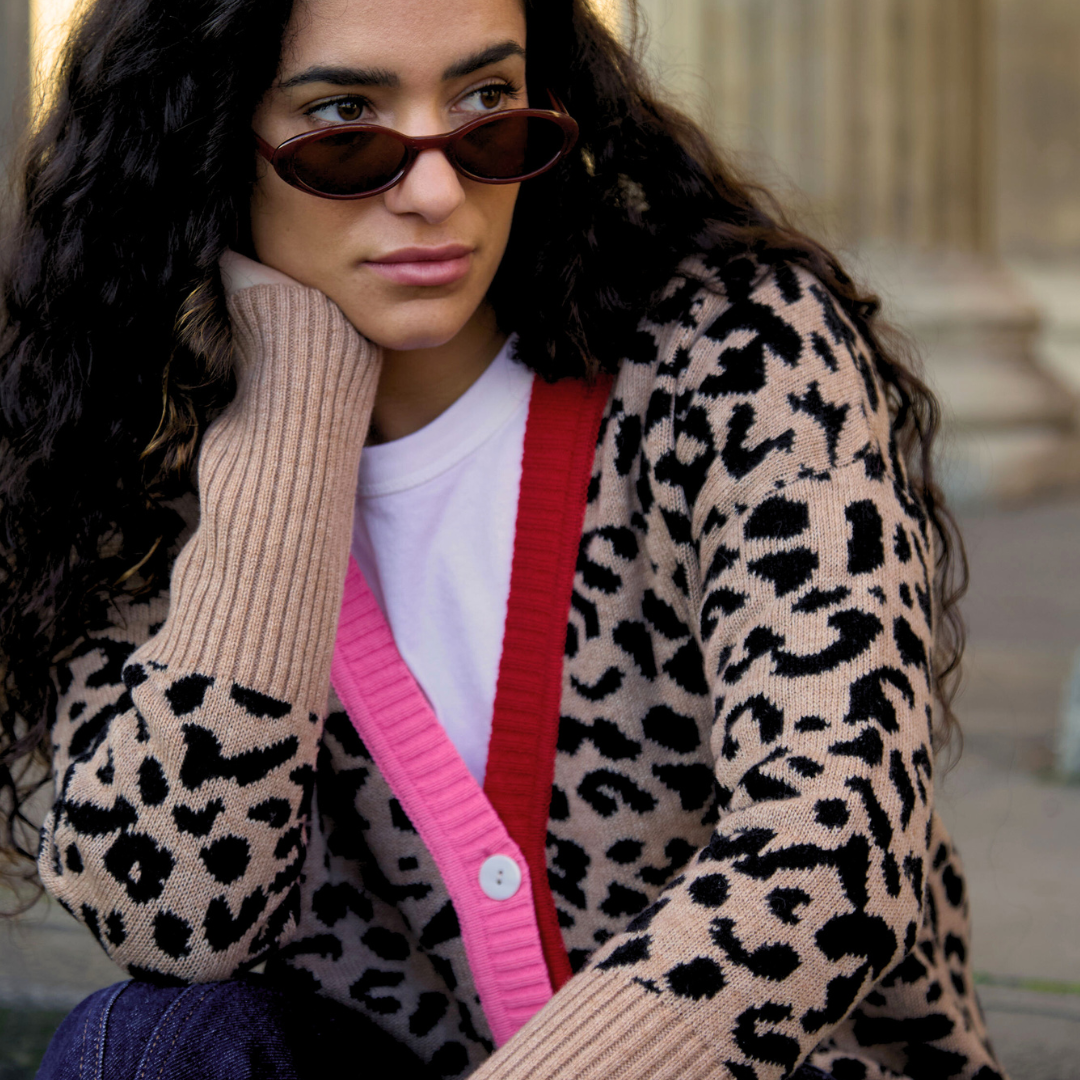Leopard Print Cashmere Blend Cardigan - PRE ORDER