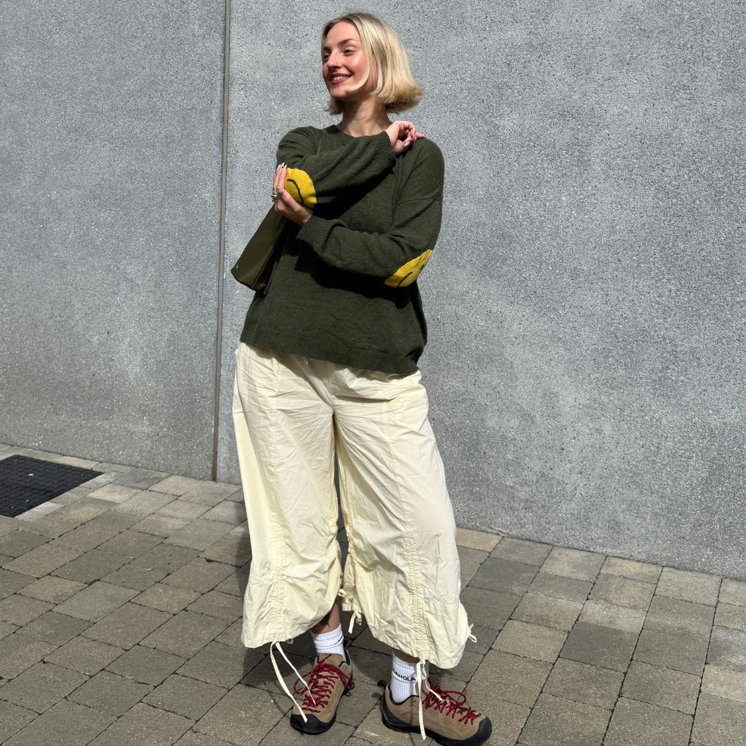 Smile Patch Cashmere Blend Sweater