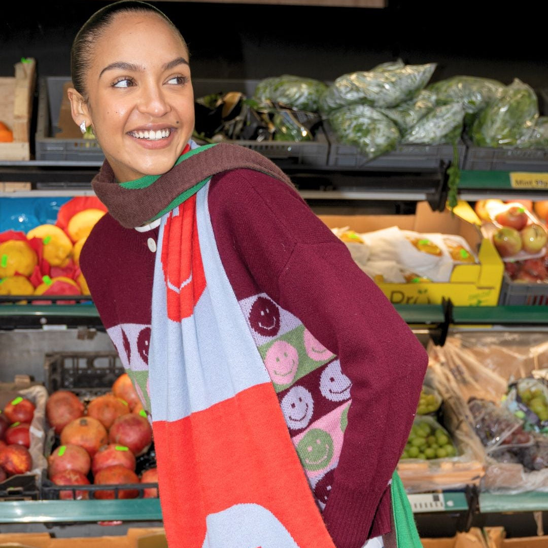Smile Varsity Cashmere Blend Scarf - PRE ORDER