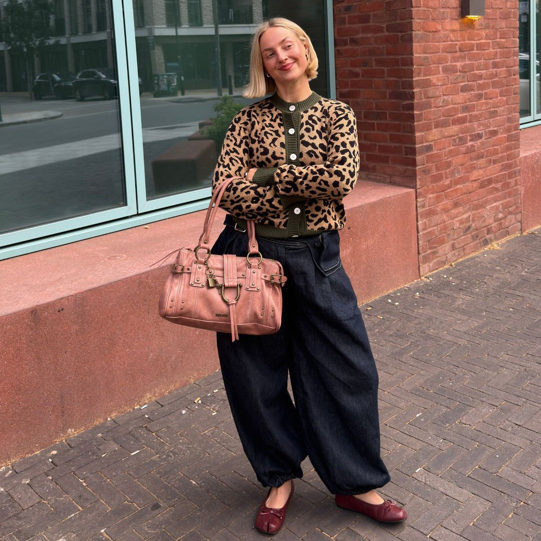 Leopard Print Cotton Cardigan