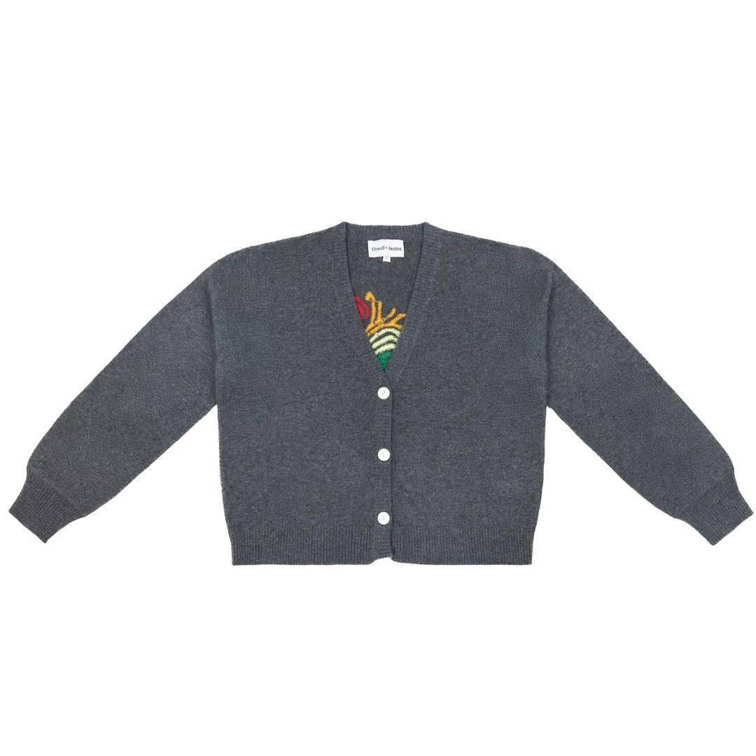 Rainbow Tiger V-neck Cardigan
