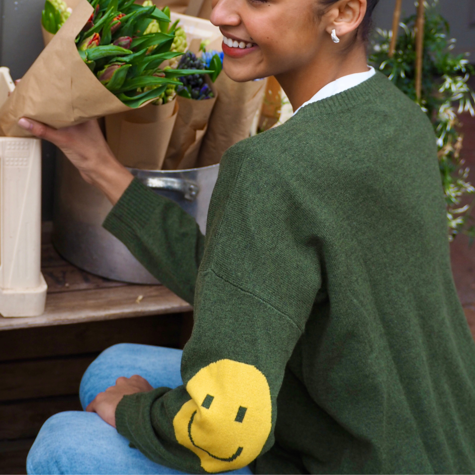 Smile Patch Cashmere Blend Sweater - PRE ORDER