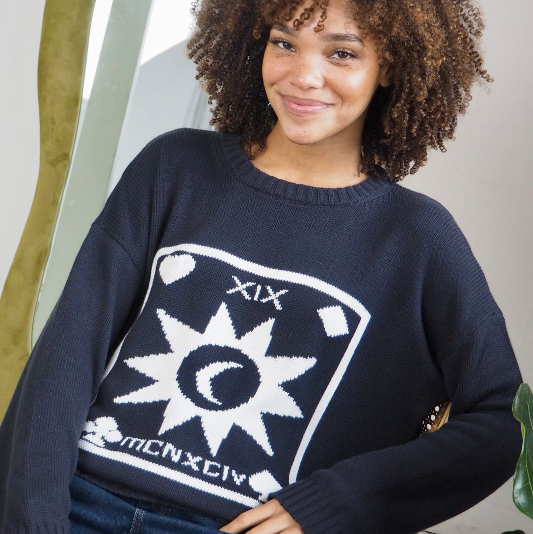 Tarot Crew Neck Cotton Sweater
