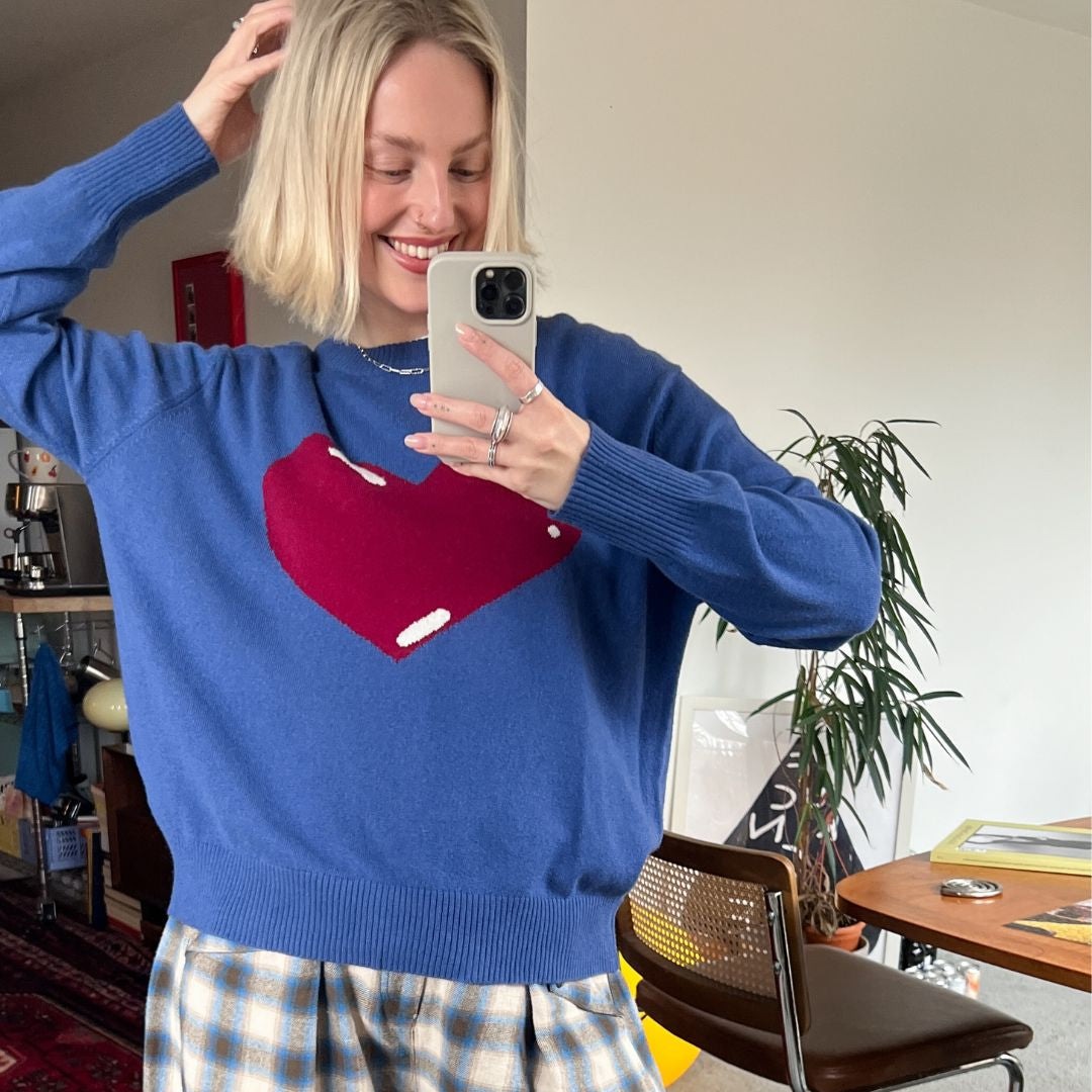 Chubby Heart Cashmere Blend Sweater - PRE ORDER