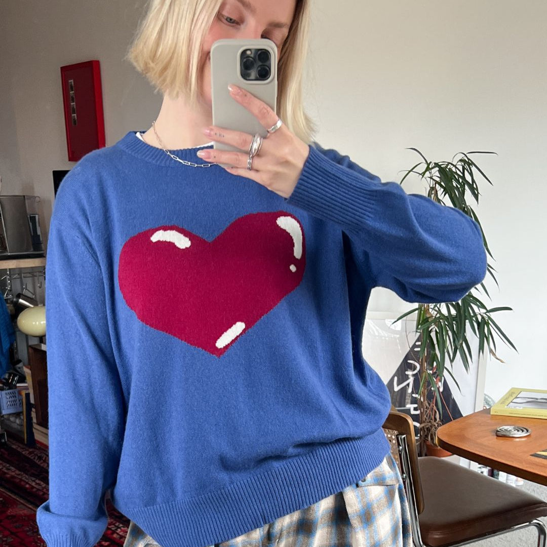 Chubby Heart Cashmere Blend Sweater