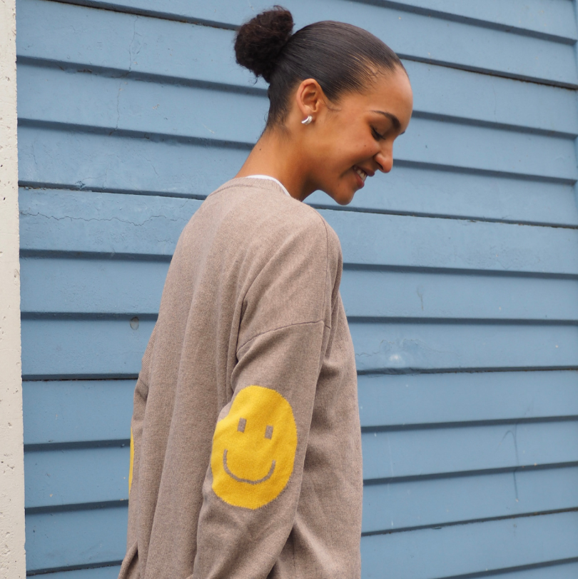 Smile Patch Cashmere Blend Sweater - PRE ORDER