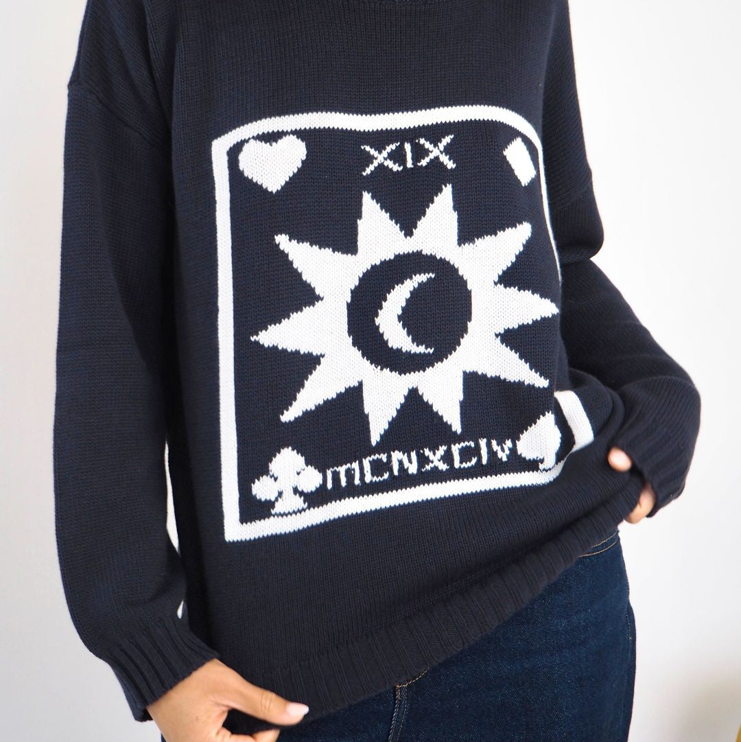 Tarot Crew Neck Cotton Sweater