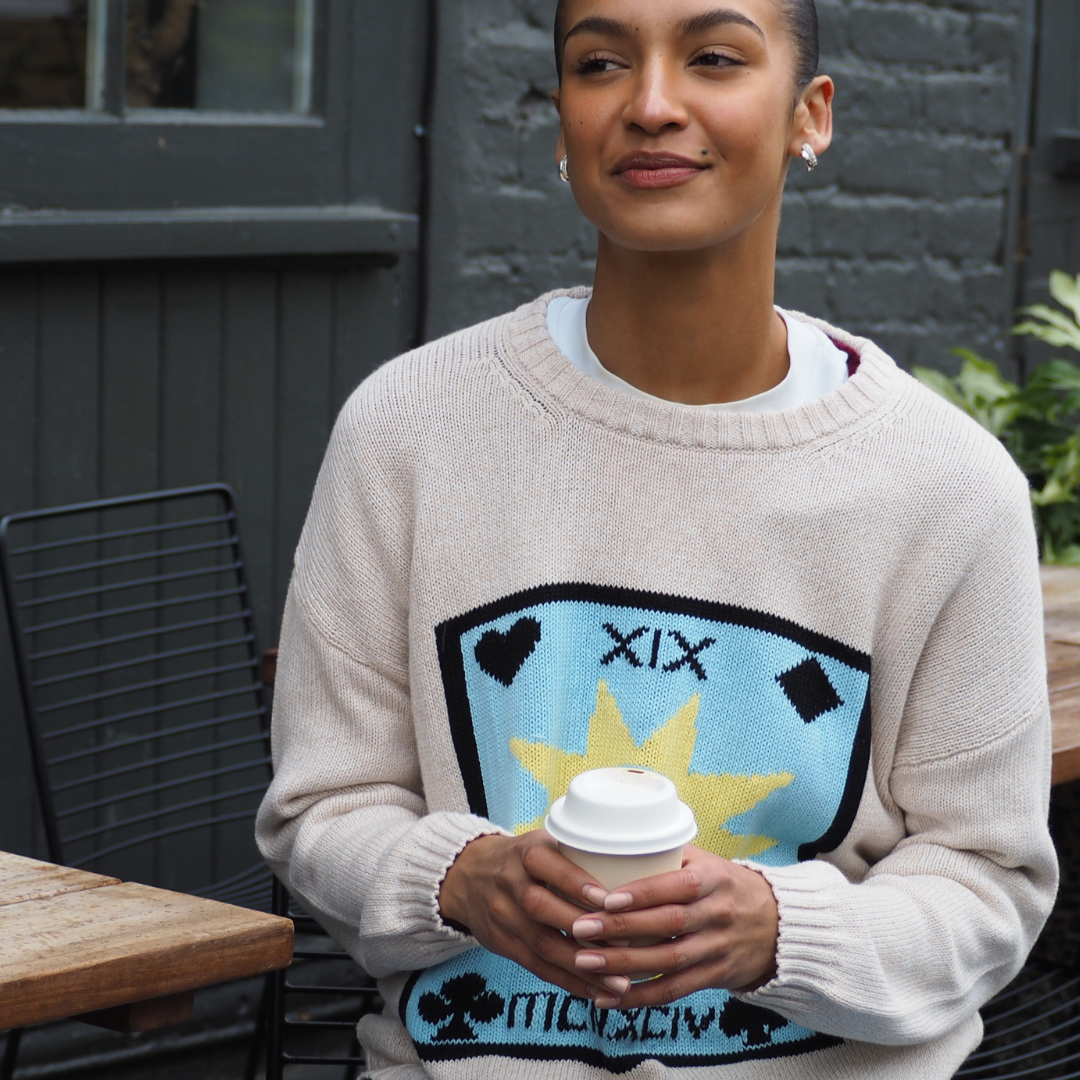 Tarot Crew Neck Cotton Sweater