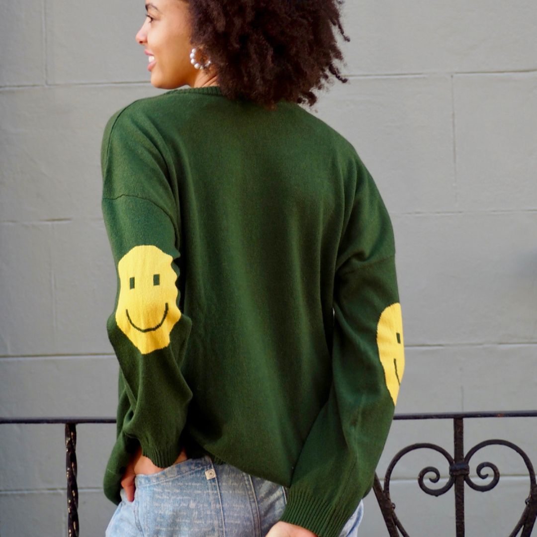Smile Patch Cashmere Blend Sweater - PRE ORDER