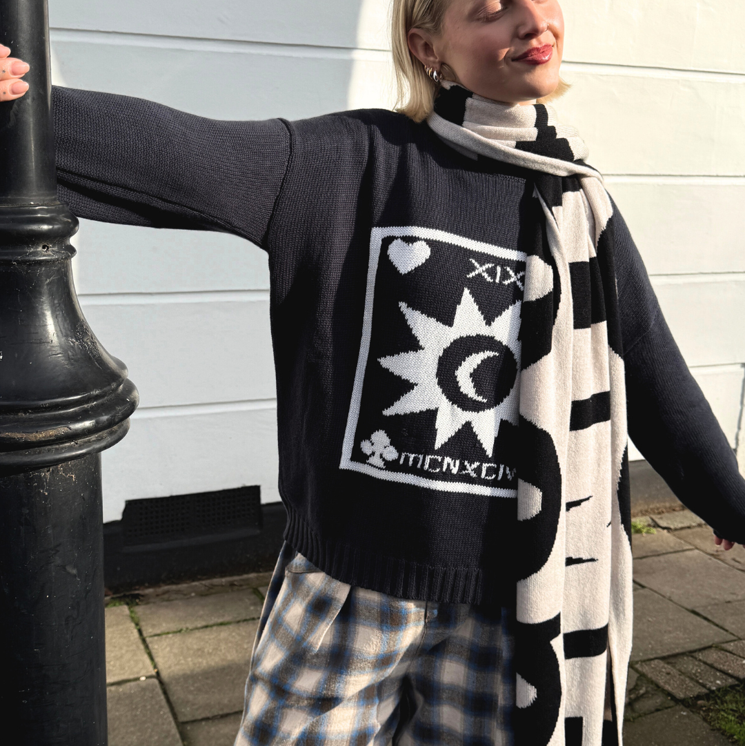 Tarot Crew Neck Cotton Sweater