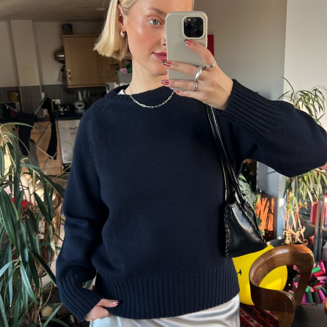 Chunky Cashmere Blend Crewneck