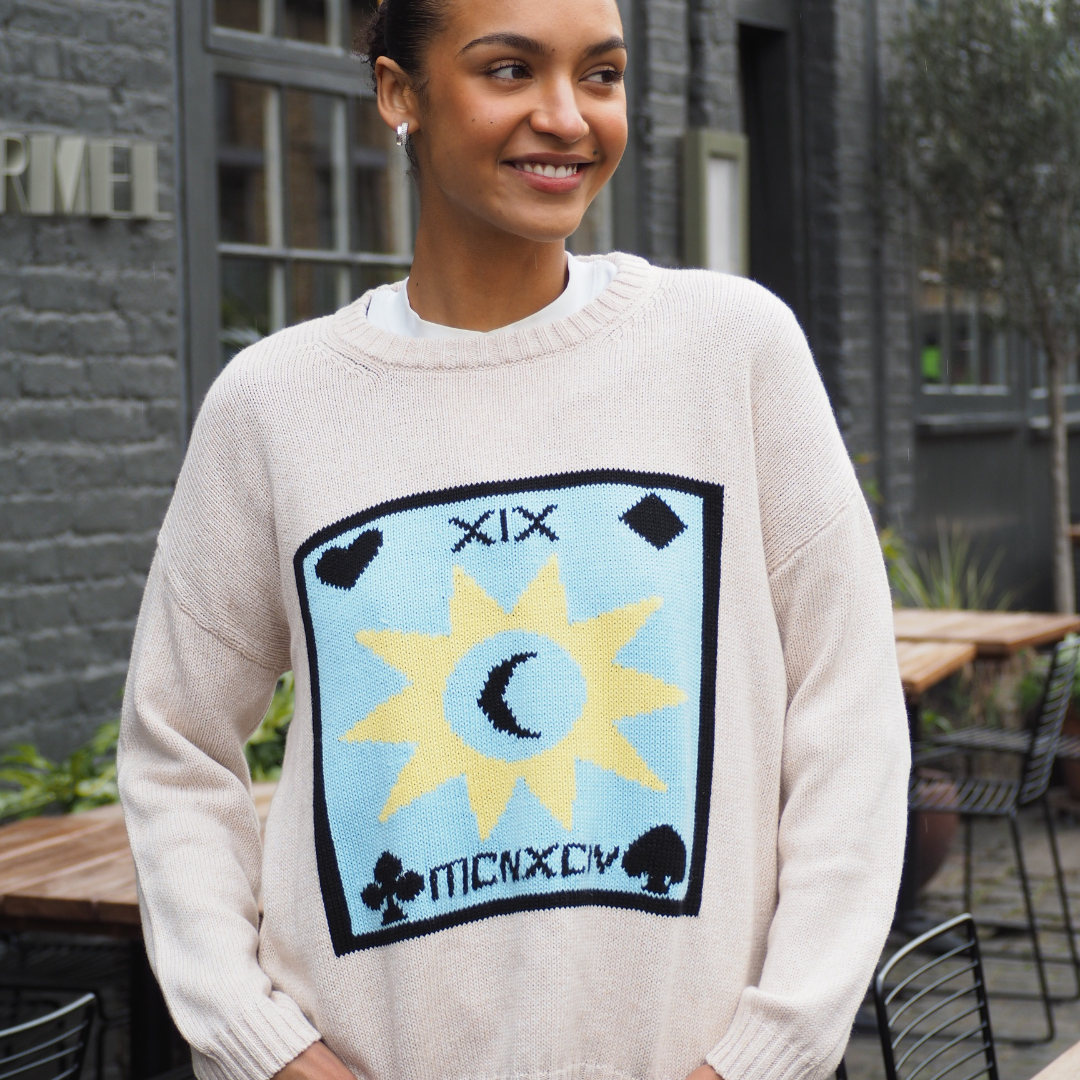 Tarot Crew Neck Cotton Sweater