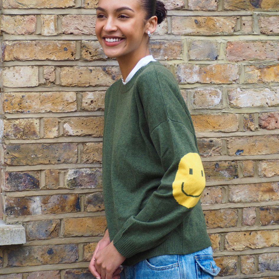 Smile Patch Cashmere Blend Sweater - PRE ORDER