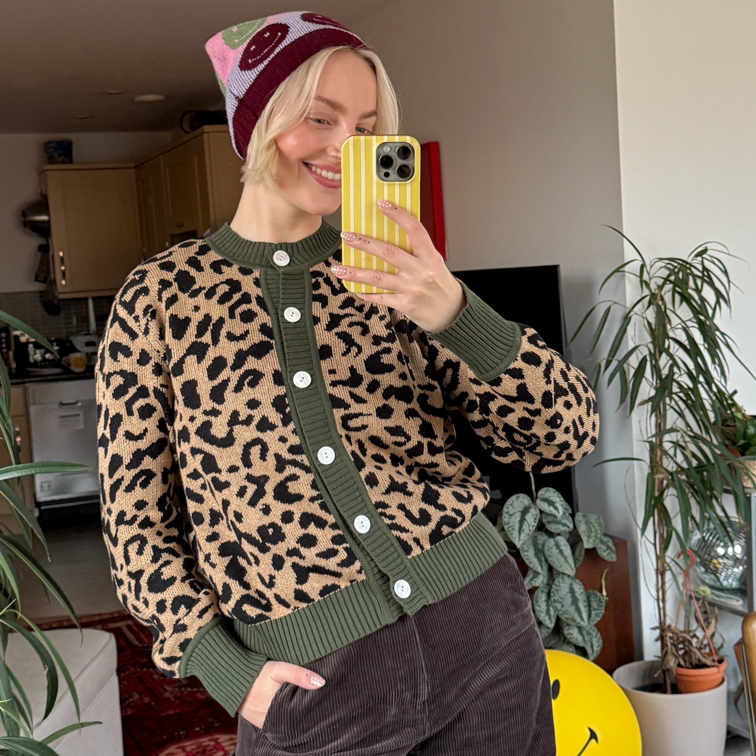 Leopard Print Cotton Cardigan - PRE ORDER