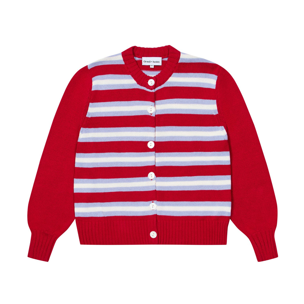 Fine Stripe Cotton Cardigan