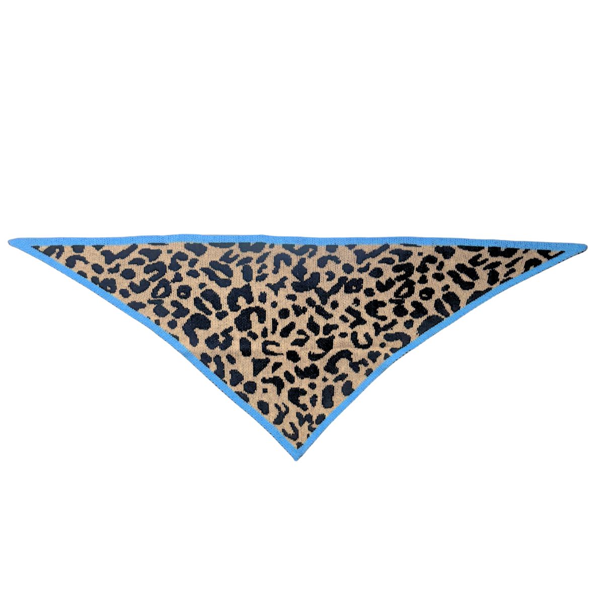 Leopard Triangle Cashmere Blend Scarf