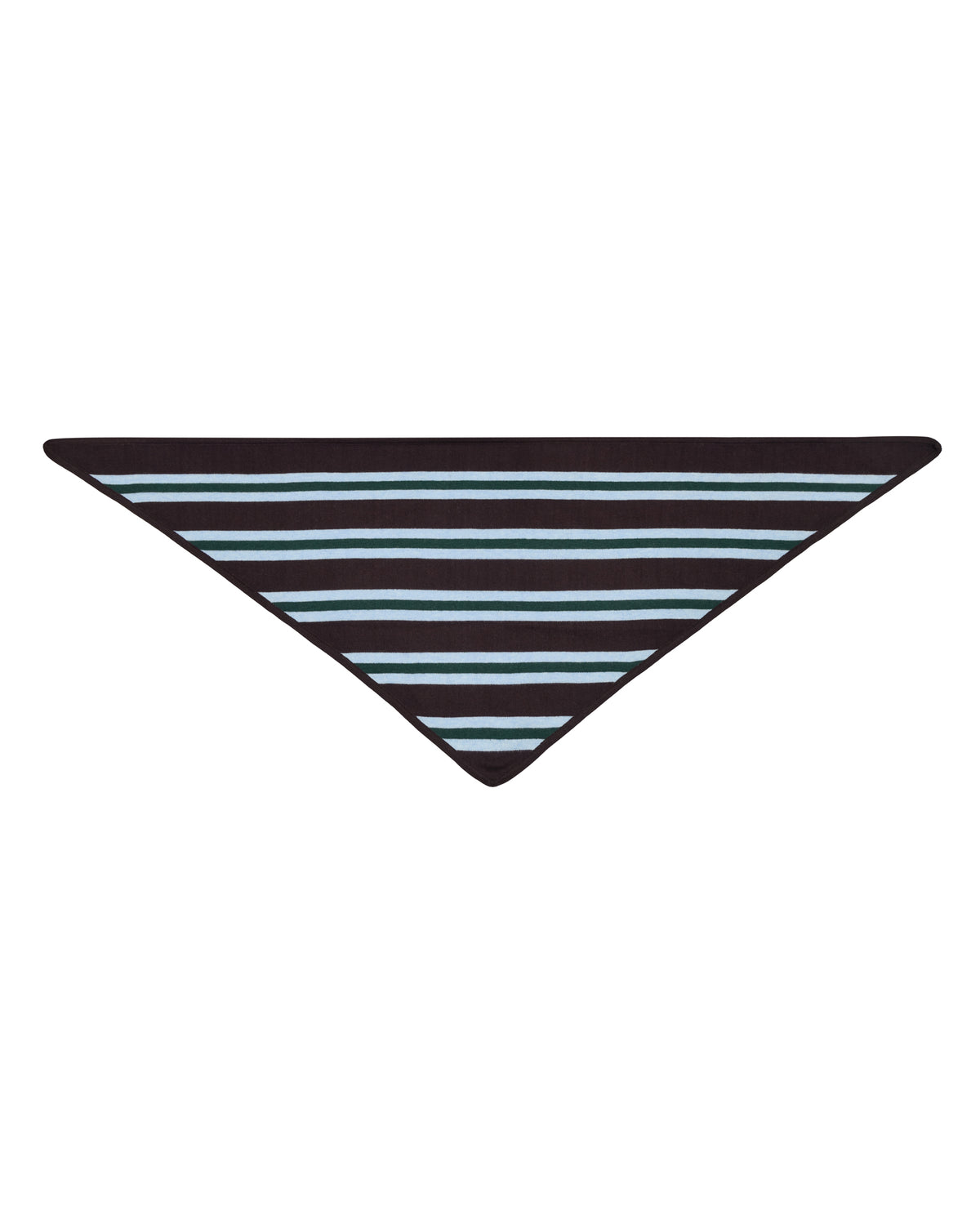 Brown Fine Stripe Triangle Scarf Cotton