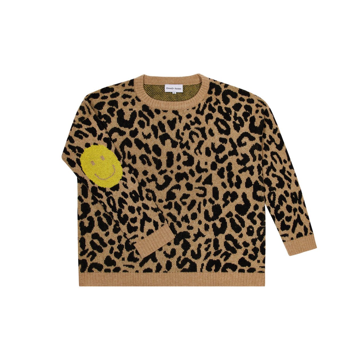 Smile Leopard Cashmere Blend Sweater - Orwell + Austen