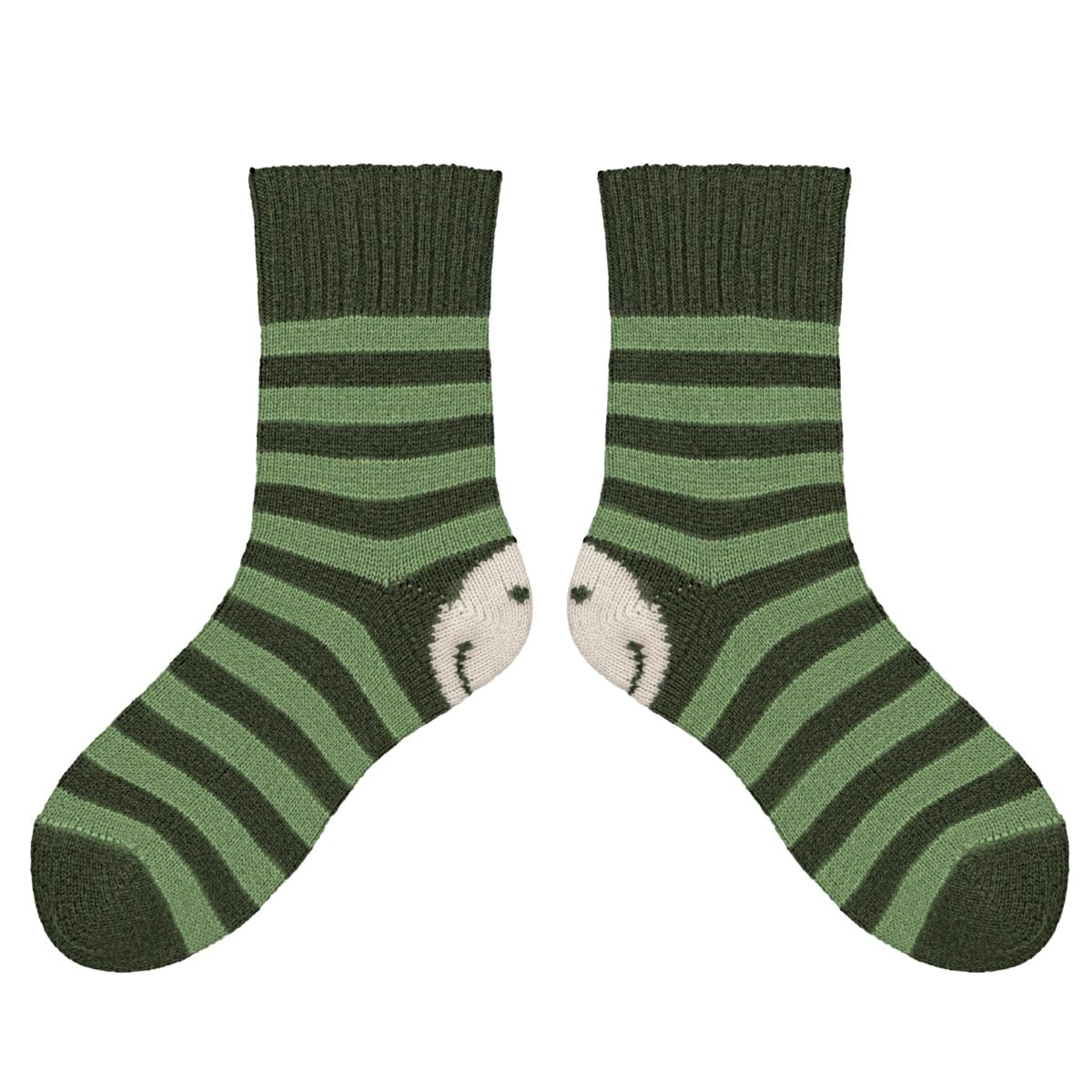 Smile Stripe Cashmere Blend Socks