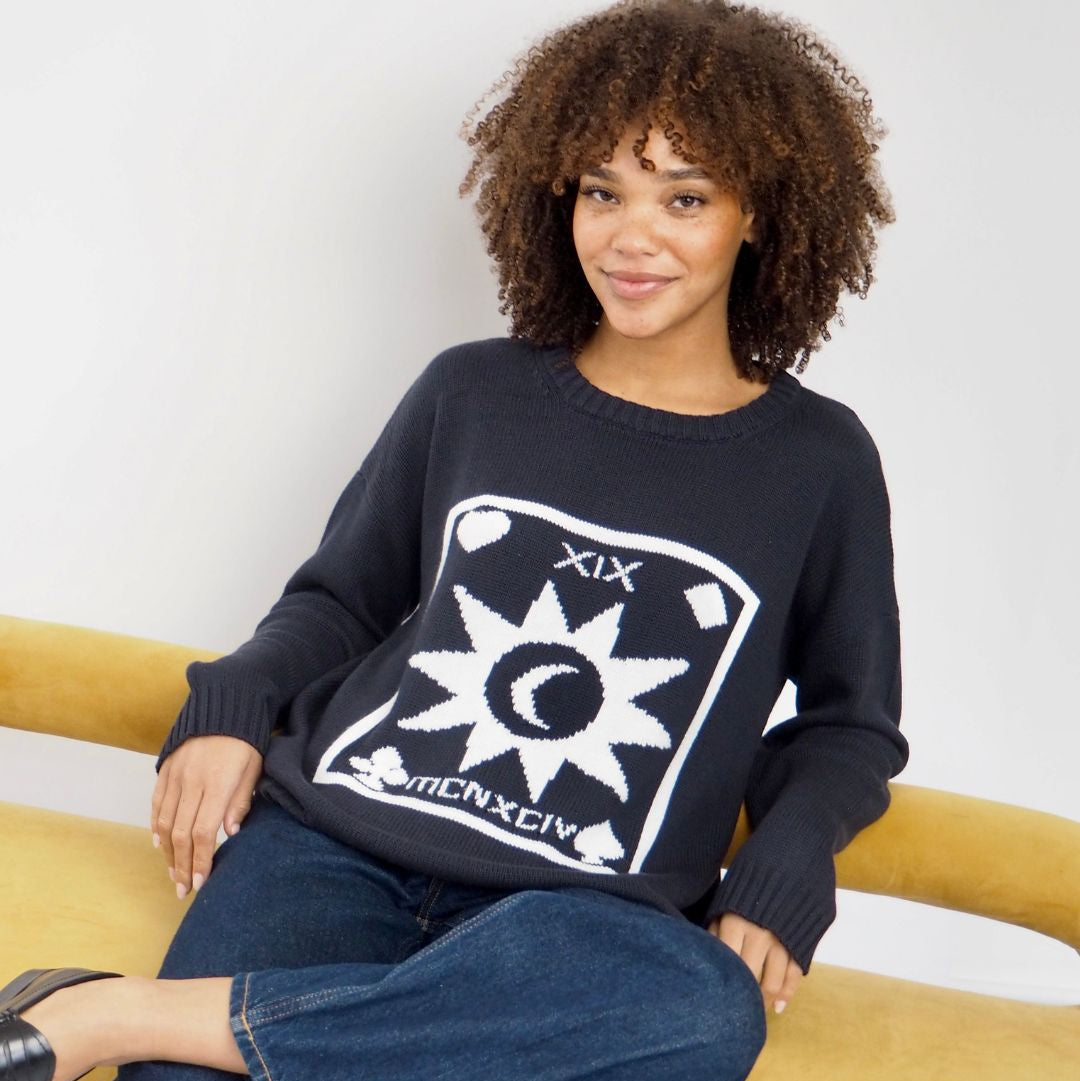 Tarot Crew Neck Cotton Sweater
