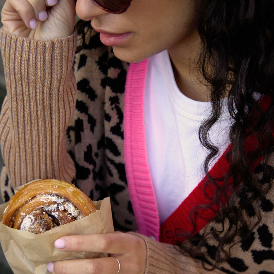 Leopard Print Cashmere Blend Cardigan Pink and Red