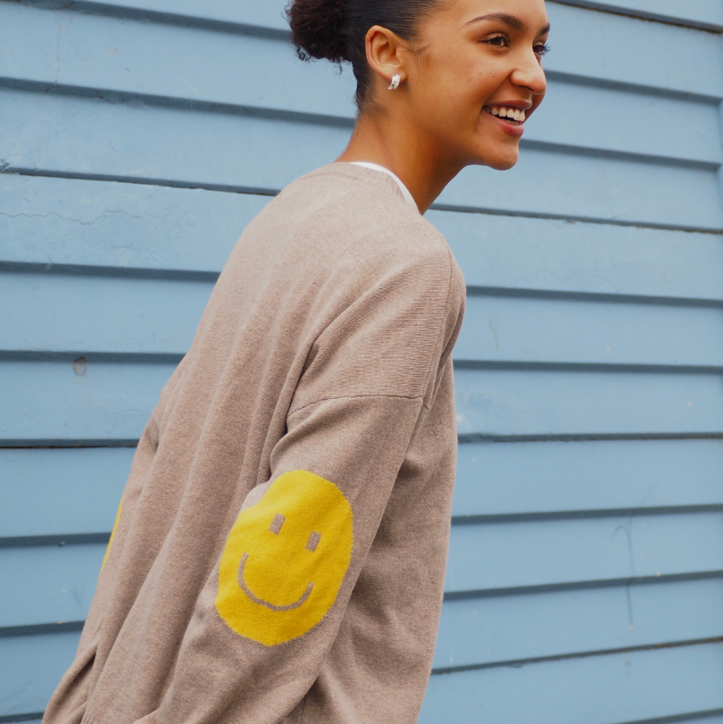 Smile Patch Cashmere Blend Sweater