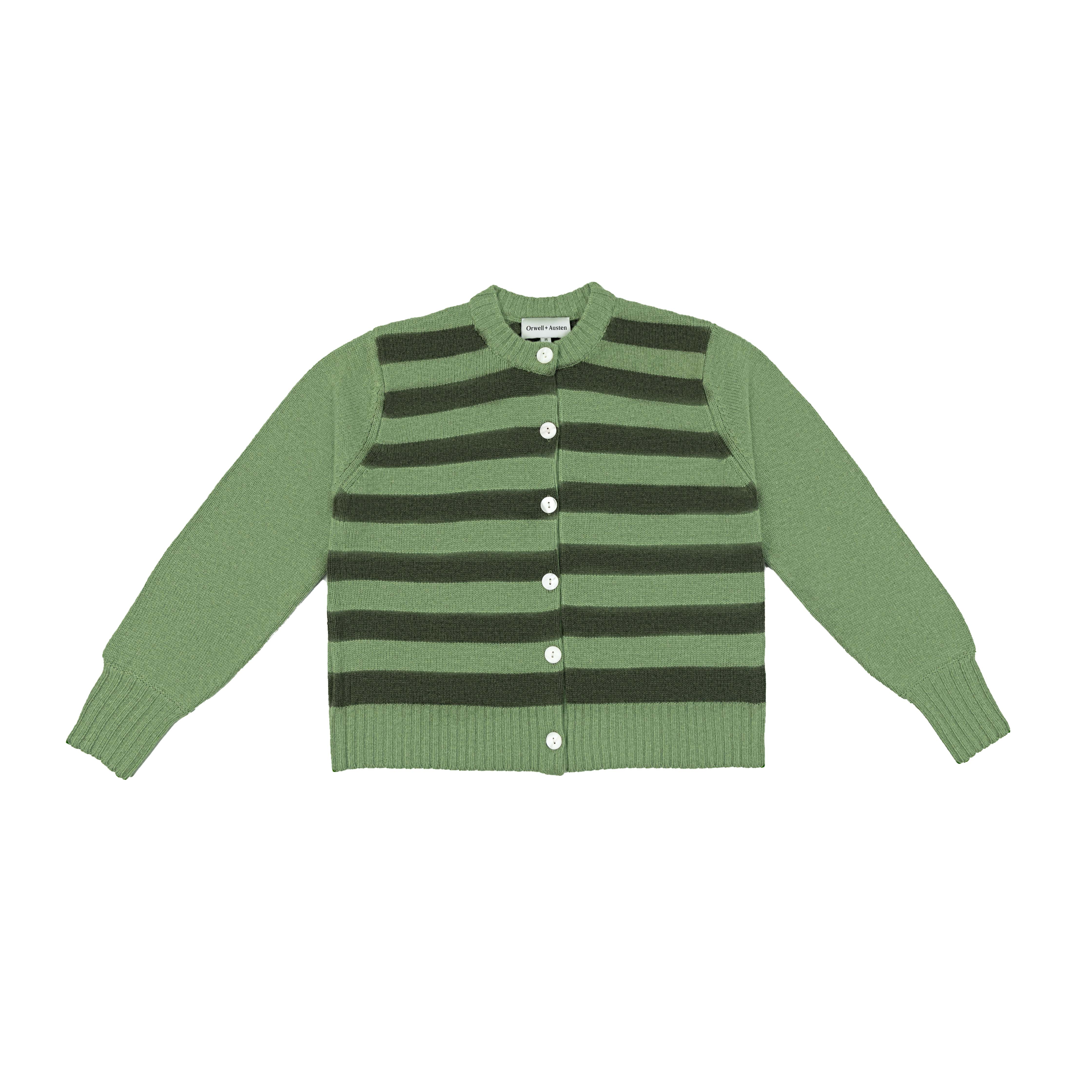 Chunky Stripe Cashmere Blend Cardigan