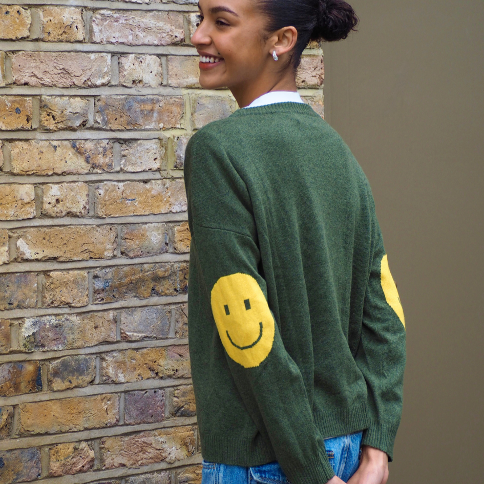 Smile Patch Cashmere Blend Sweater