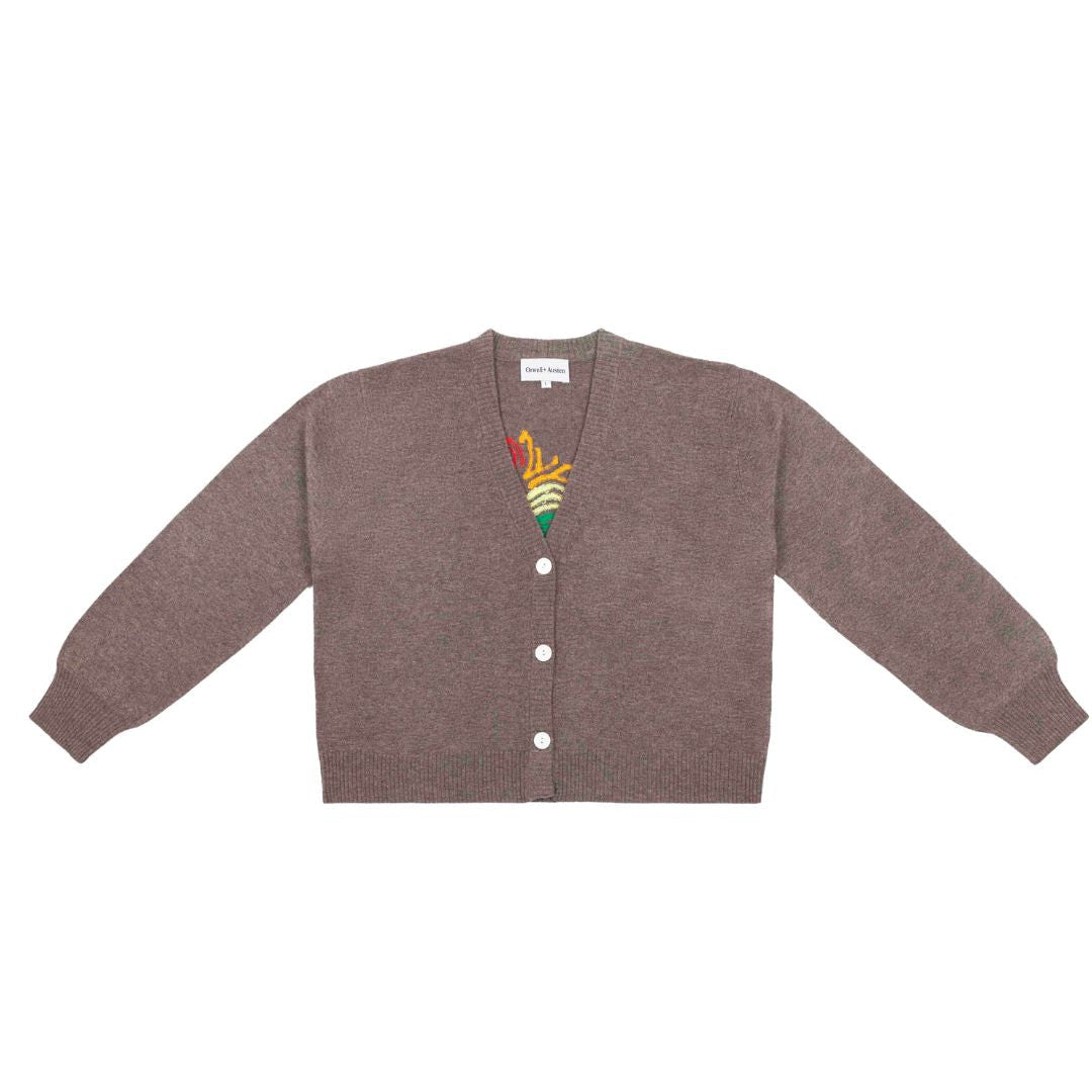 Rainbow Tiger V-neck Cardigan