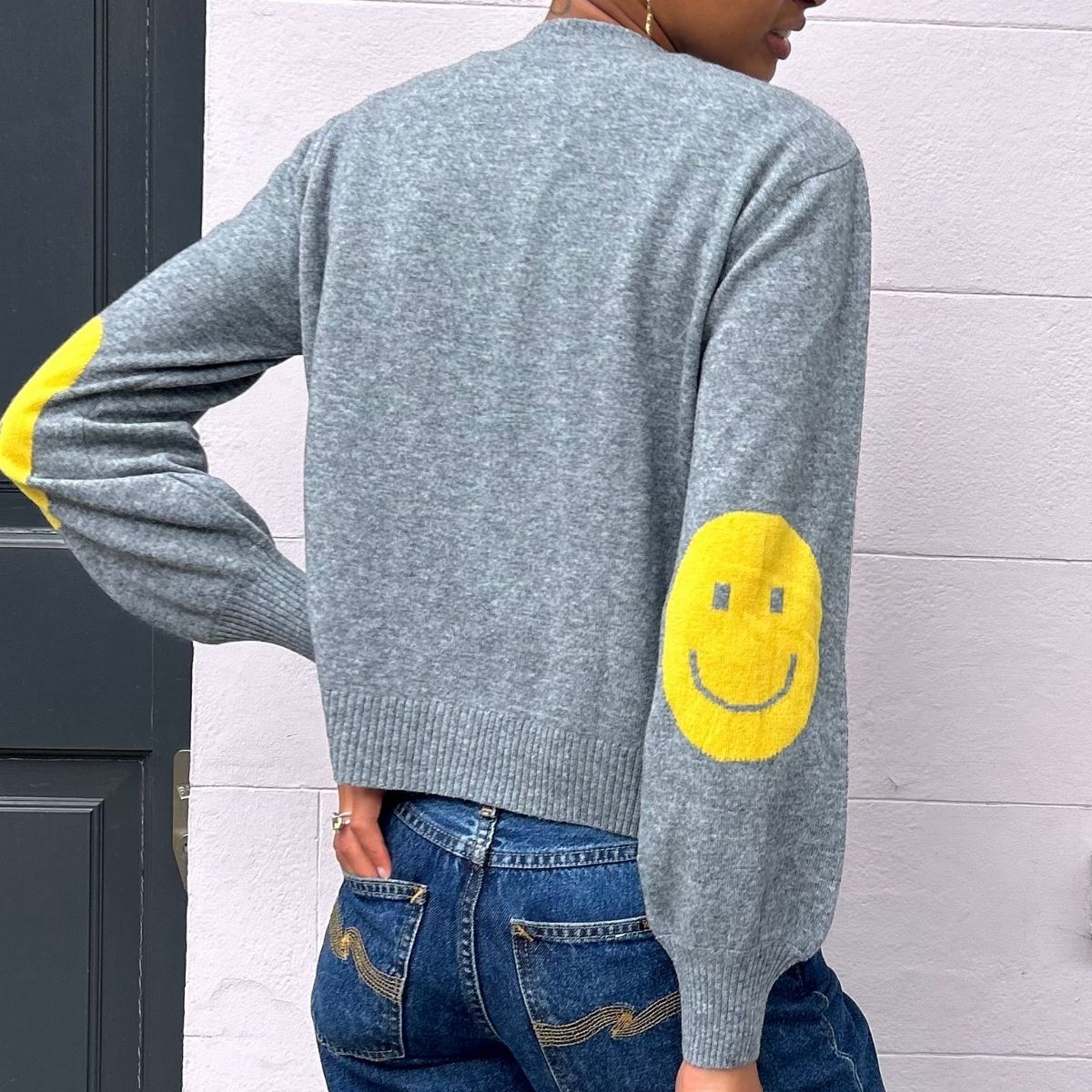 Smile Patch Cashmere Blend Sweater