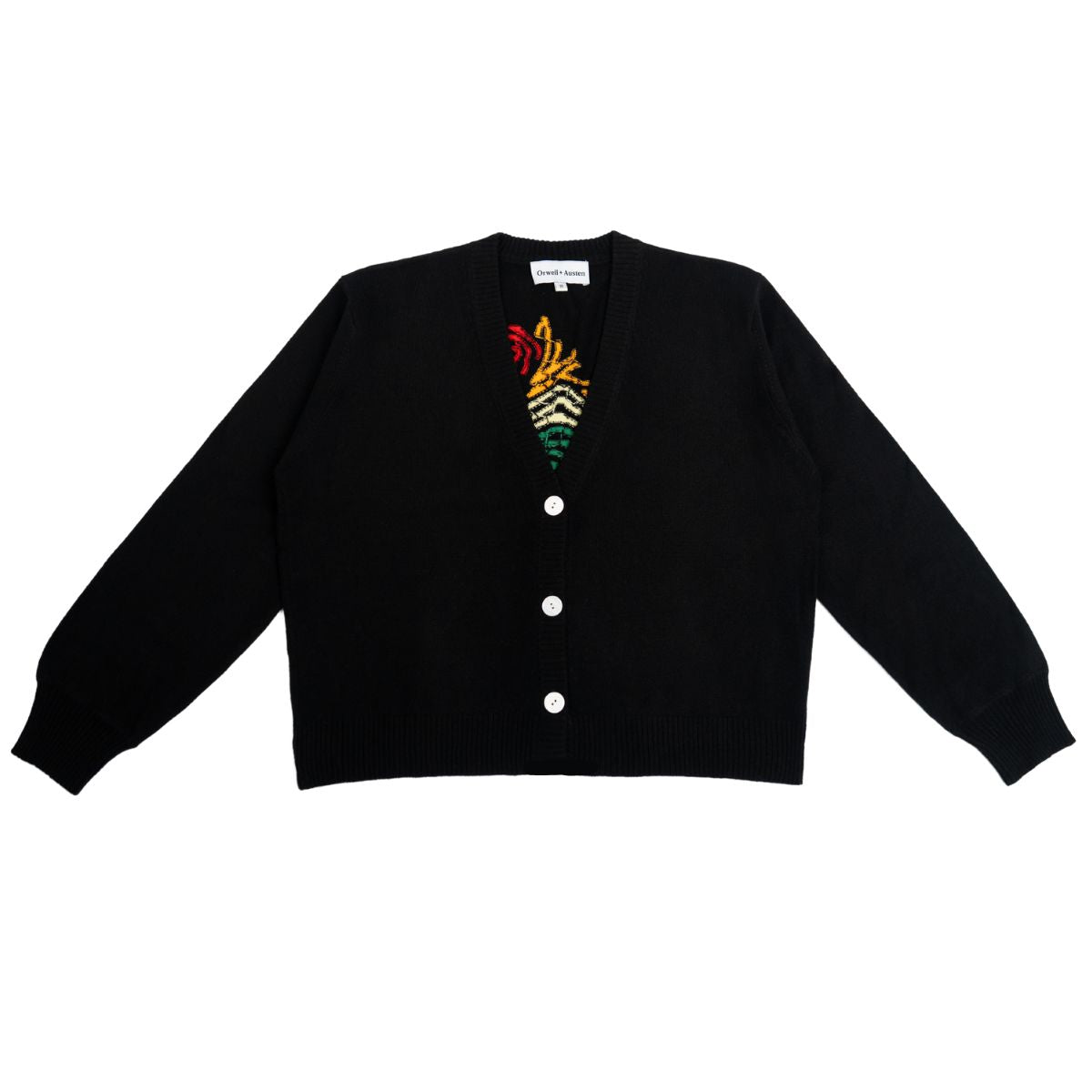 Rainbow Tiger V-neck Cardigan
