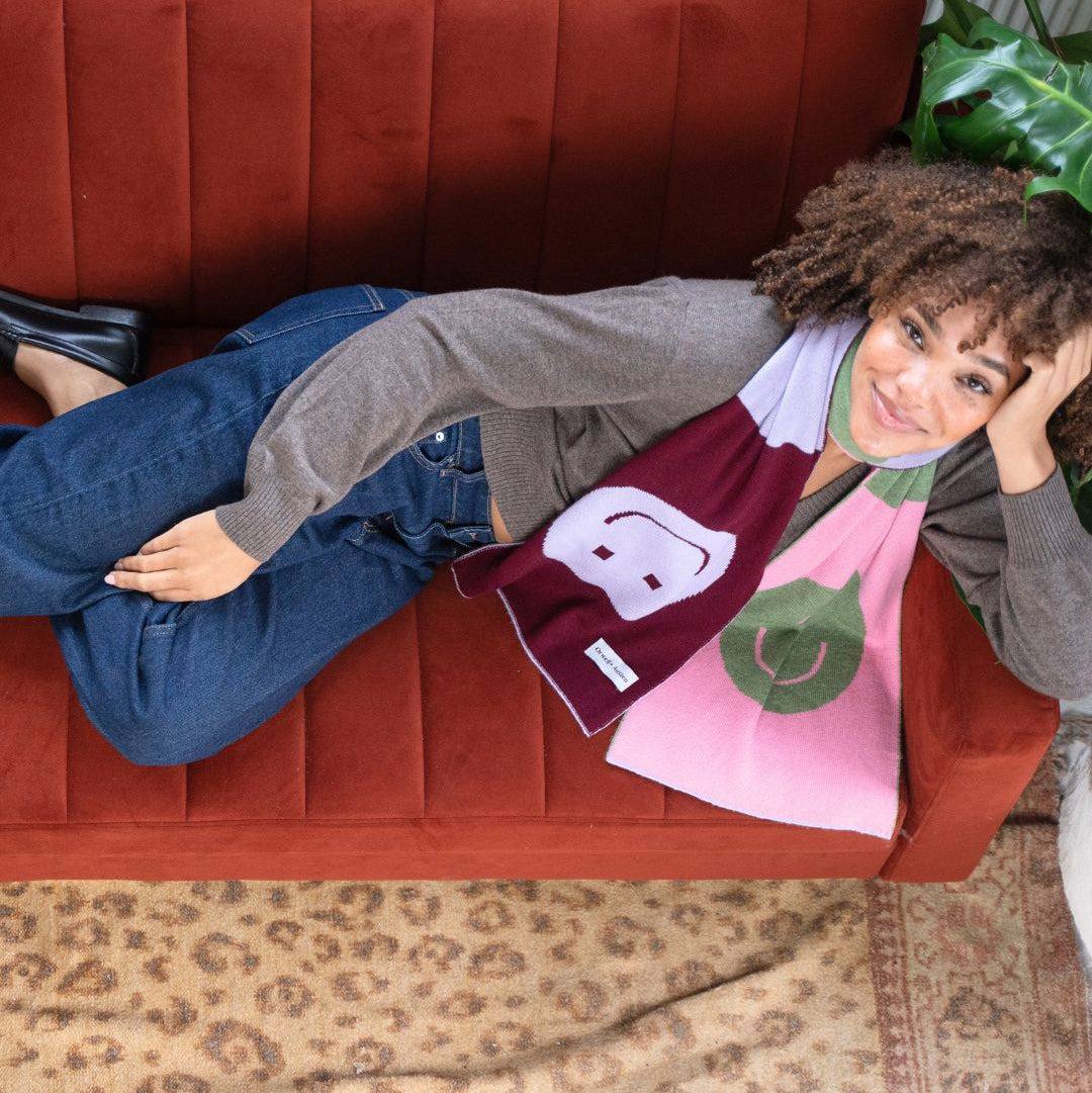 Smile Varsity Cashmere Blend Scarf