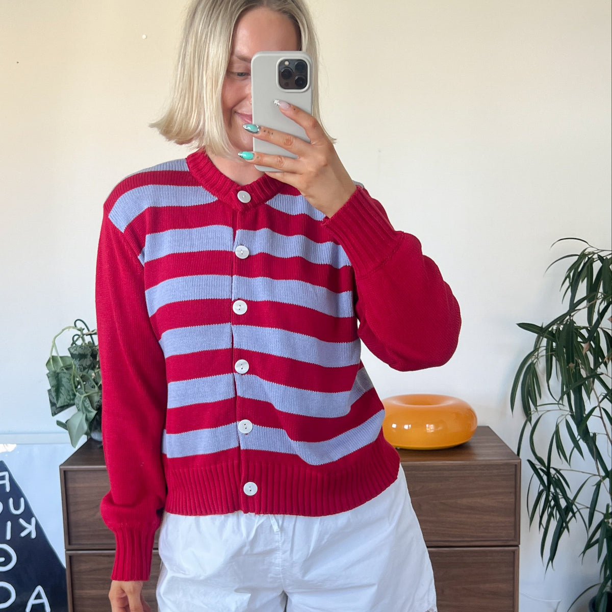 Stripe Chunky Cotton Cardigan - PRE ORDER