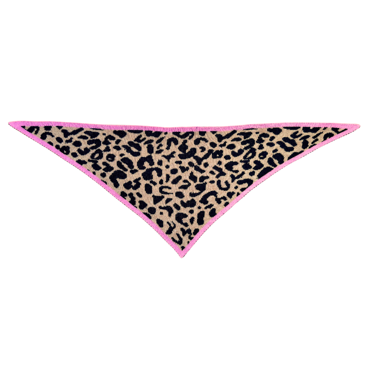 Leopard Cashmere Blend Triangle Scarf