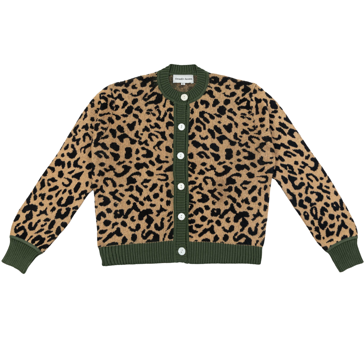 Leopard Print Cotton Cardigan - PRE ORDER 15TH DECEMBER DELIVERY