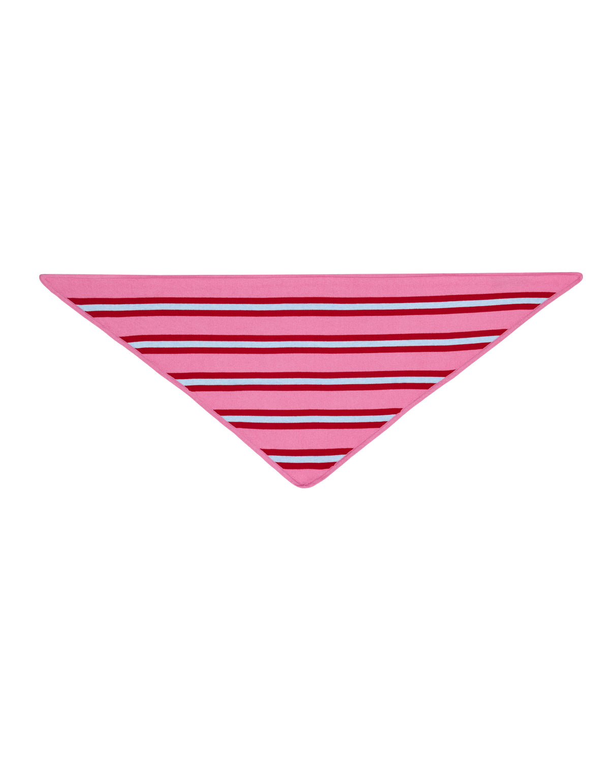 Pink Fine Stripe Triangle Scarf Cotton